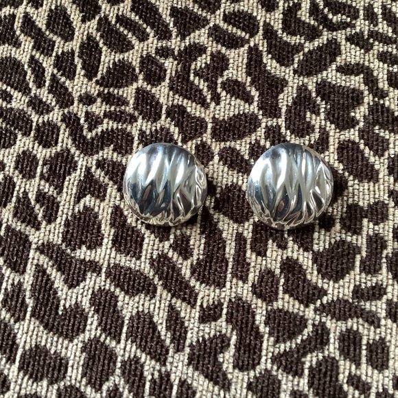Vintage Sterling Silver Clip On Earrings Made In Mexico - Picture 7 of 8